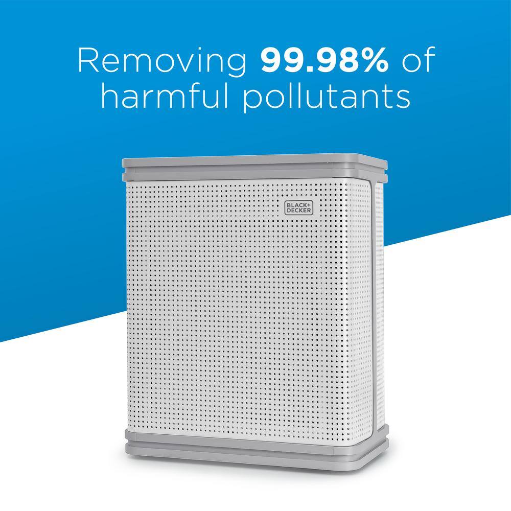 Black and White Dual HEPA & Activated Carbon Air Purifier Filter
