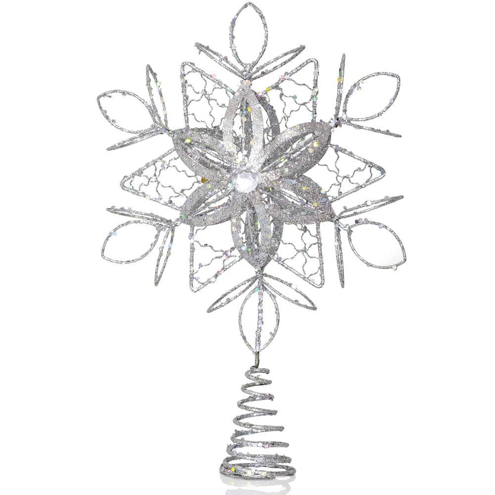 ORNATIVITY Candy Snowflake Tree Topper - Peppermint Candy Cane Sour  Licorice Star Snowflake Christmas Tree Topper Decor OR-180 - The Home Depot