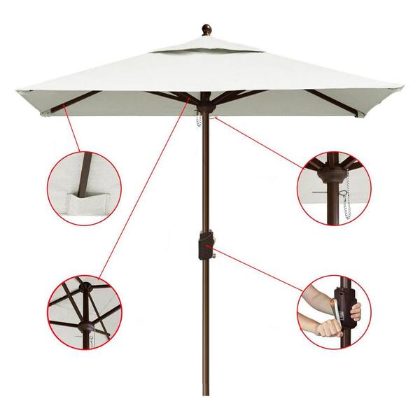 big lots patio umbrella stands Replacement Canopy for Big Lots Real Living Triple Umbrella 15ft Beige Whisper