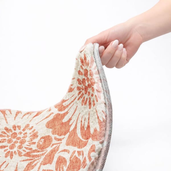 Dream Shag Premium Machine Washable Abstract ADS551 Salmon 2 ft. x 3 ft. Accent Rug