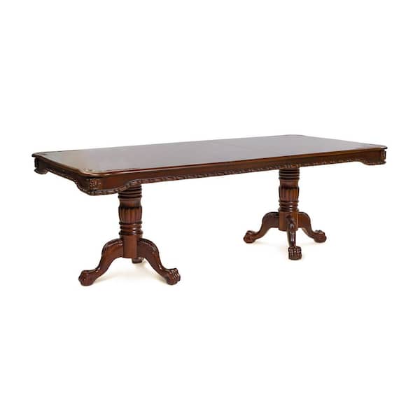 Payge 89 in. Rectangle Brown Cherry Wood Dining Table