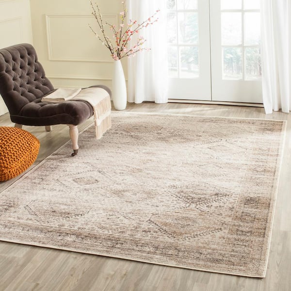 Vintage Stone 3 ft. x 6 ft. Distressed Geometric Area Rug