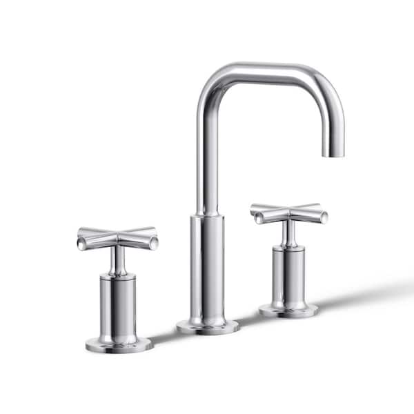 KOHLER Purist 8 in. Widespread 2-Handle Bathroom Faucet in Polished Chrome