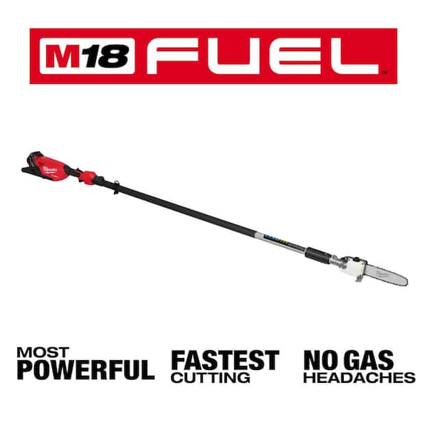 M18 FUEL 10 in. 18V Brushless Cordless Telescoping Pole Saw Kit w/8 in. Hatchet Pruning Saw, 12.0 Ah Battery, Charger
