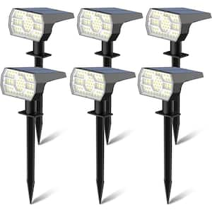 Solar Spot Lights Outdoor Waterproof, 56 LED Solar Garden Pathway Lights (6-Pack)