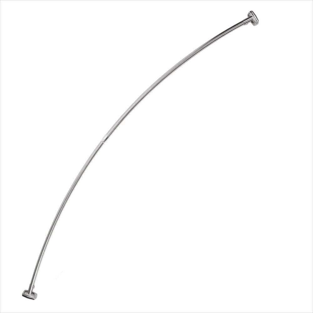 1-Piece Adjustable Curved Shower Rod in Silver, 42 in.-72 in. Stainless Steel Extra Wide Shower Curtain Rod price history on PriceWatchPro
