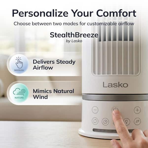 StealthBreeze 15 in. 12-Speed Oscillating Tower Fan in White with