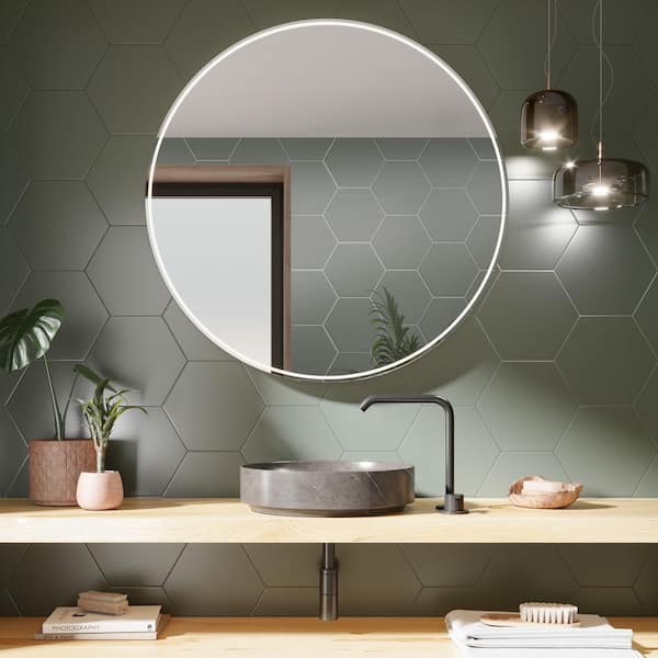 Textile Basic Hex Moss 8-5/8 in. x 9-7/8 in. Porcelain Floor and Wall Tile (11.5 sq. ft. /Case)