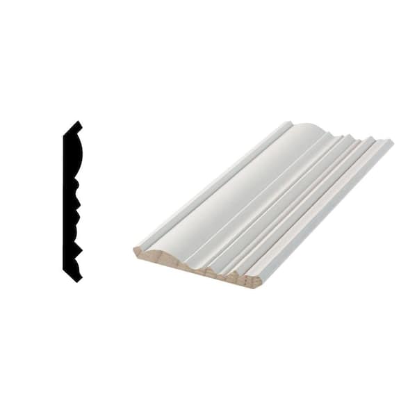 Woodgrain Millwork WG C322 - 9/16 in. x 4-1/2 in. x 192 in. Primed Finger-Jointed Pine Crown Moulding