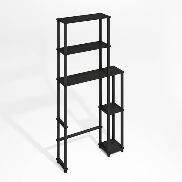 Turn-N-Tube 31.1 in. W x 65.1 in. H x 9 in. D Black Espresso/Black Over The Toilet Storage