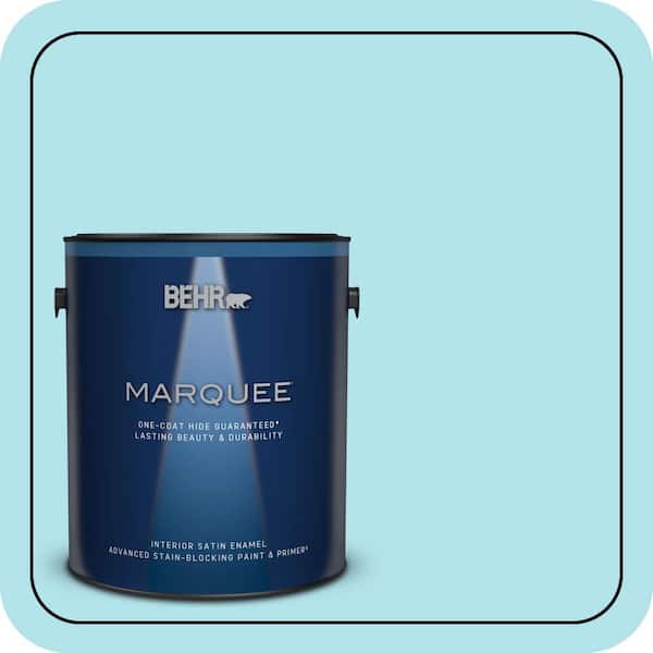 BEHR MARQUEE 1 gal. #P480-2 Crystal Falls Satin Enamel Interior Paint & Primer