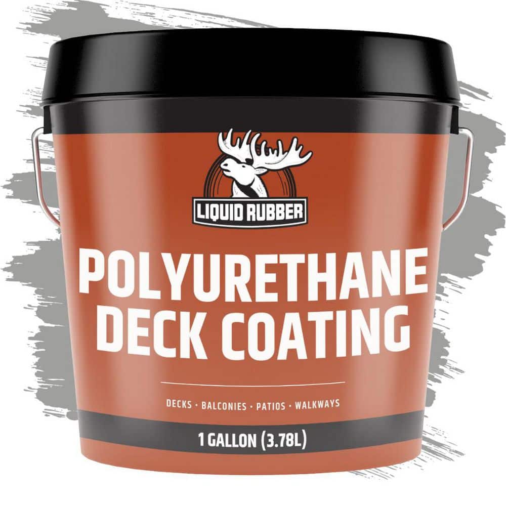 Smooth Polyurethane Deck Coating, Misty Gray, 128 oz., 1 Gal.