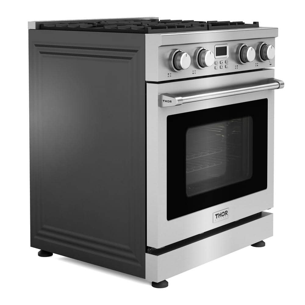 30" Stainless Steel Free-Standing Convection Gas Range