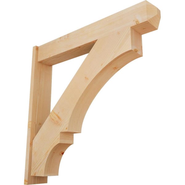 Ekena Millwork 8 in. x 44 in. x 44 in. Douglas Fir Balboa Craftsman Smooth Outlooker