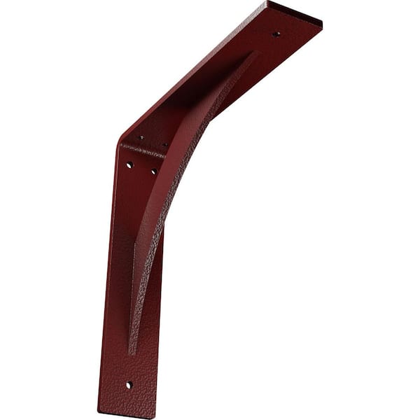 Ekena Millwork 2 in. x 10 in. x 10 in. Steel Hammered Bright Red Legacy Bracket