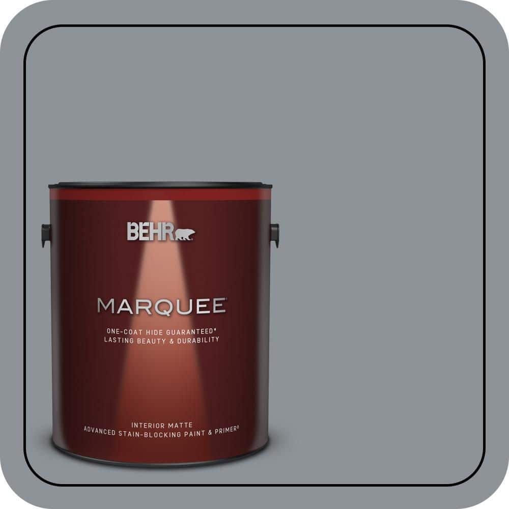 BEHR MARQUEE 1 gal. #PPU18-04 Dark Pewter One-Coat Hide Matte