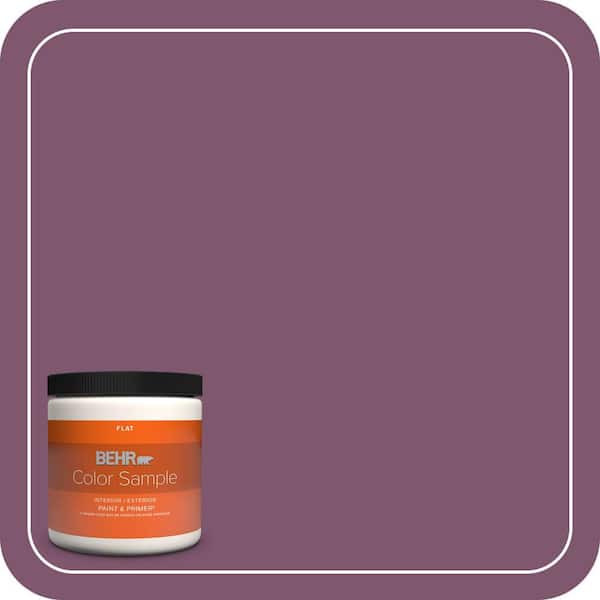 BEHR PREMIUM PLUS 8 oz. #M110-7 Euphoric Magenta Flat Interior/Exterior Paint & Primer Color Sample