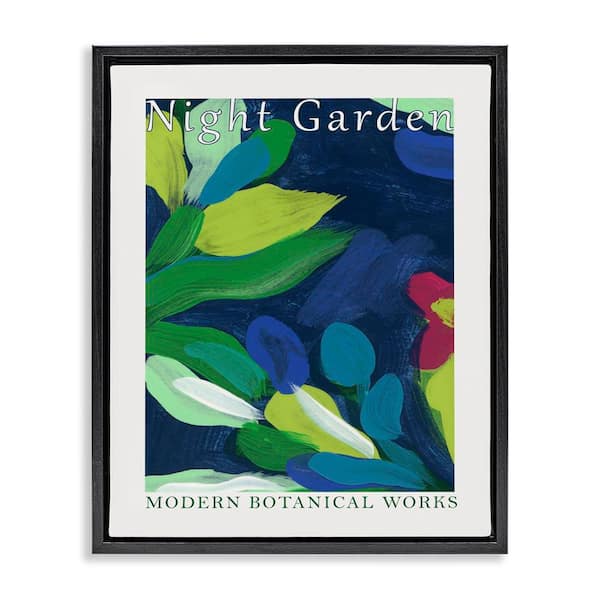 Stupell Industries Modern Botanicals Museum by June Erica Vess Black Floater Frame Abstract Graphic Art Print 21 in. x 17 in.