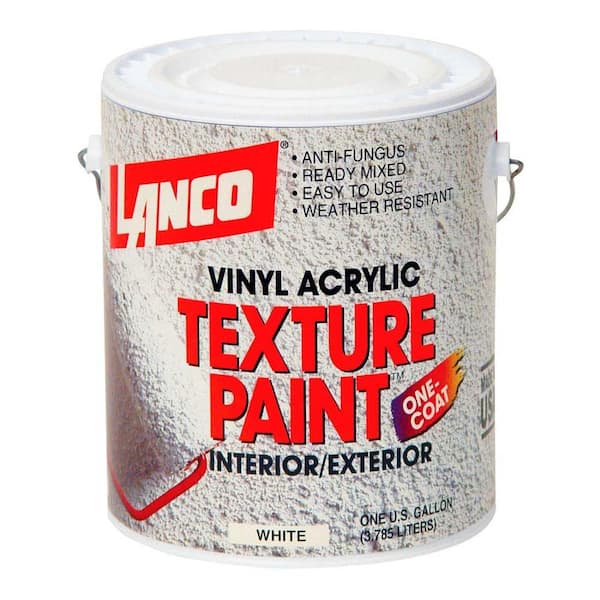 Lanco 1 Gal. Vinyl Acrylic White Interior/Exterior Texture Paint