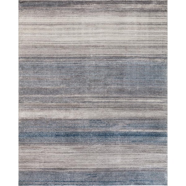 Concord Global Trading Moderno Blue Ombre 8 ft. x 10 ft. Contemporary Area Rug