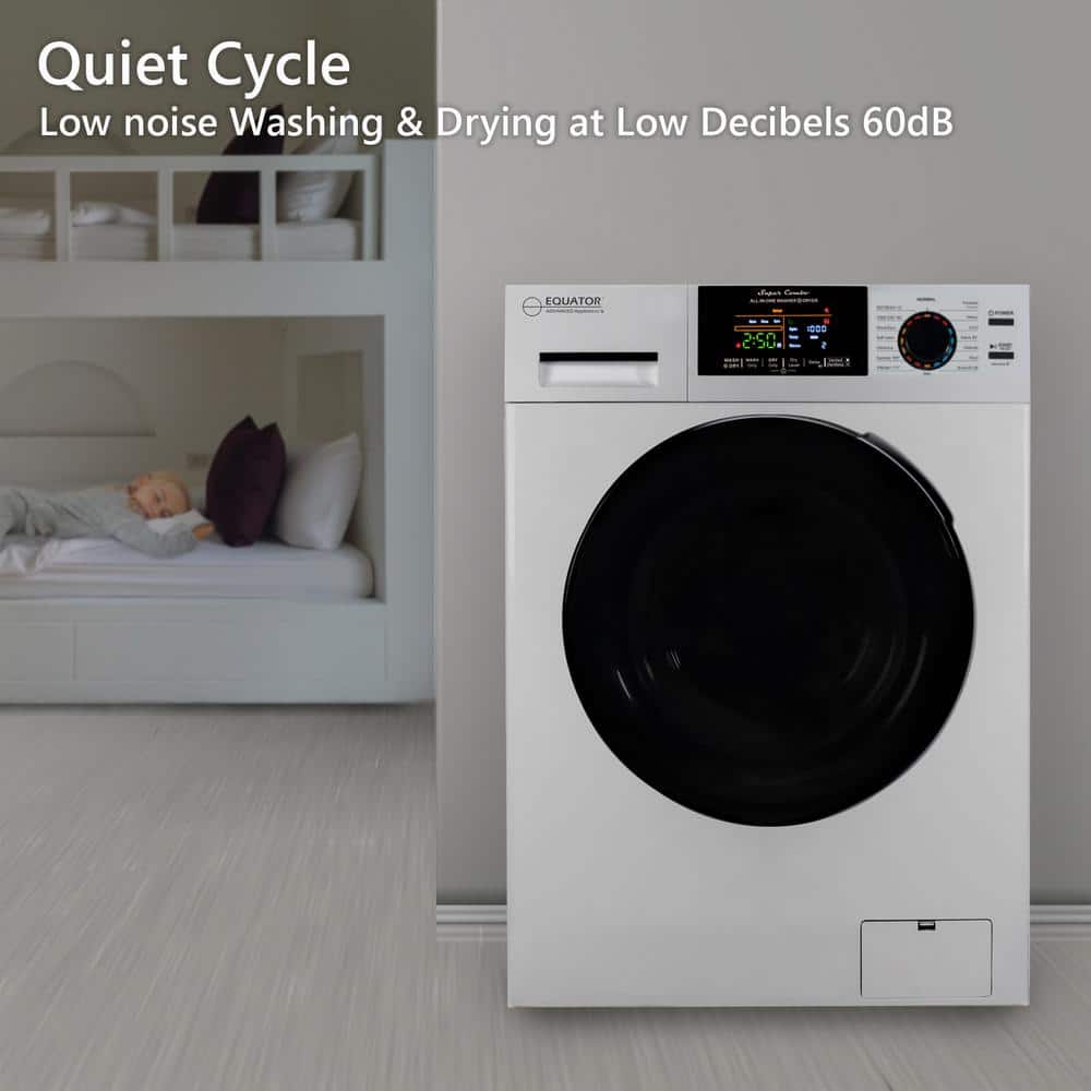White 36" Electric Smart Combo Washer Dryer