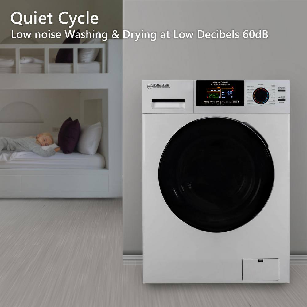 White 36" Electric Smart Combo Washer Dryer