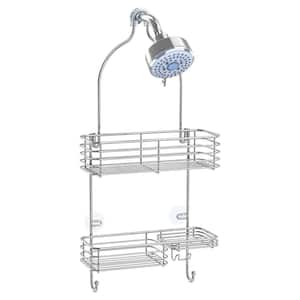 Dracelo 11.8 in. W x 3.8 in. D x 25.6 in. H Chrome Shower Caddy Hanging  Over Head, Bathroom Shower Organizer Shower Rack B094NQLNXV - The Home Depot