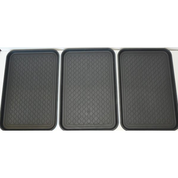 Mohawk Home Diamond Black 15 in. x 29 in. Boot Tray Mat