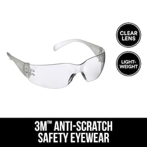Clear Frame with Clear Scratch Resistant Lenses Indoor Safety Glasses