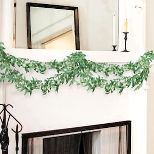 6 ft. Artificial Willow Leaf Vine Hanging Plant Greenery Foliage Garland (Set of 2)