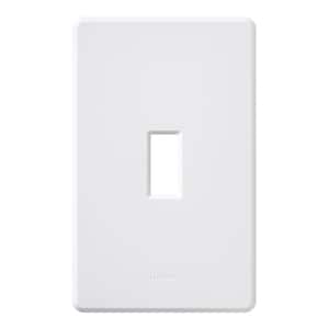 Fassada 1 Gang Toggle Switch Cover Plate for Dimmers and Switches, White (FG-1B-WH)