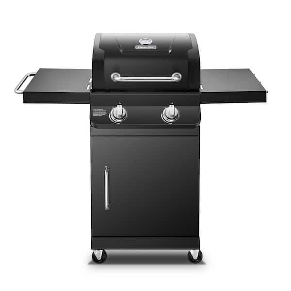 Dyna-Glo DGP321CNP-D Premier 2-Burner Propane Gas Grill with Folding Side Tables in Black - 1