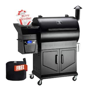 697 sq. in Pellet Grill in Black with Latest PID V2.1 Controller and Cabinet