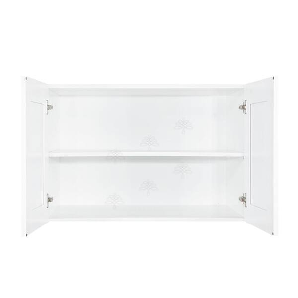 LIFEART CABINETRY Anchester Assembled 36 in. x 24 in. x 12 in. Wall Cabinet with 2-Doors 1-Shelf in White
