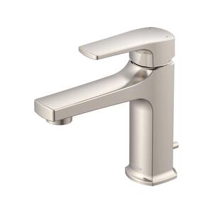 Tribune Single Handle Single Hole Bathroom Faucet with Pop-Up Drain Included in Brushed Nickel