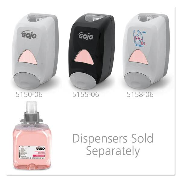 New Box/Case of 6 GOJO 5155-06 FMX-12 1250 mL Black Manual Hand Soap Dispenser 