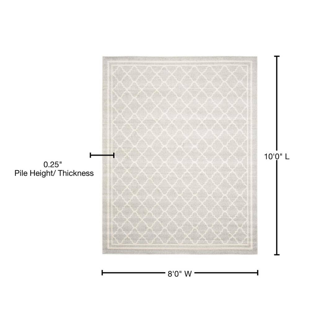 Gray Geometric 8' x 10' Synthetic Area Rug