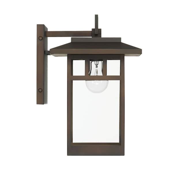 Hunter Yancy House 1 Light Matte Bronze Rectangle Hardwired Outdoor Lighting for Foyer / Entry Way