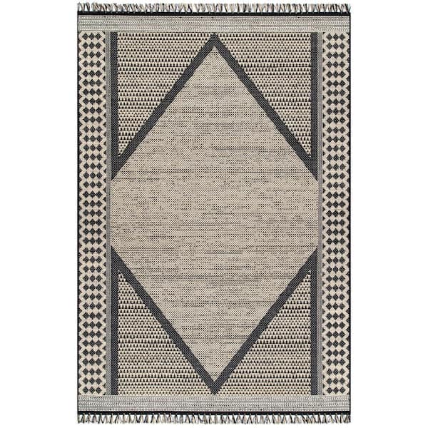 nuLOOM Indoor/Outdoor Gray 4 ft. x 6 ft. Tribal Indoor/Outdoor Area Rug