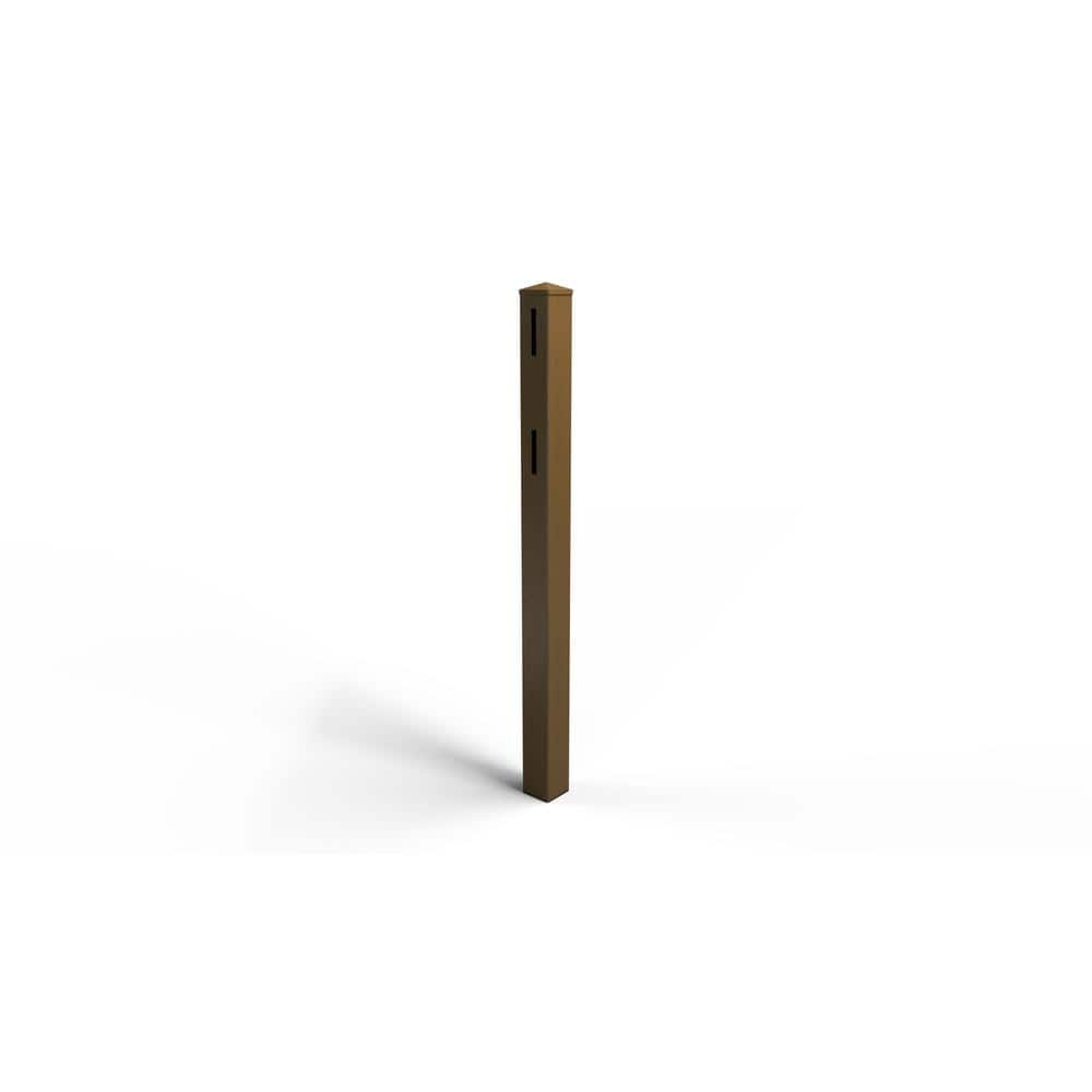 Composite 2-Rail Start/End Post with Post Cap for Traditional Ranch Rail System (5 in. x 5 in. x 50 in. L) Rosewood price history on PriceWatchPro