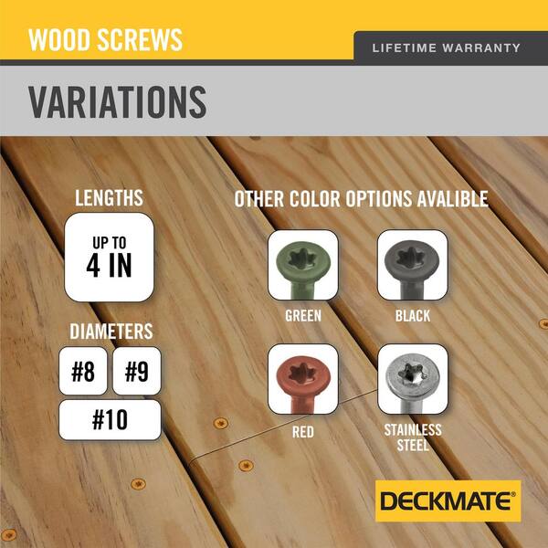 DECKMATE #9 x 3 in. Tan Star Flat-Head Wood Deck Screw 10 lbs.-Box (730-Piece)