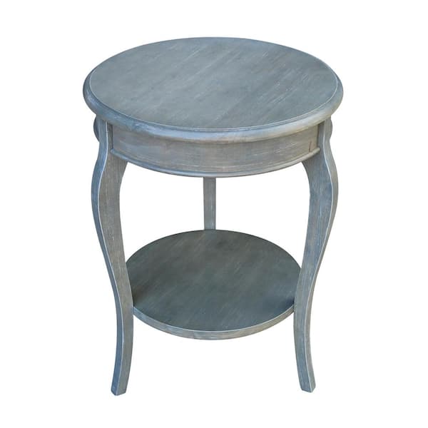 International Concepts Cambria 24 in. H Heather Gray End Table