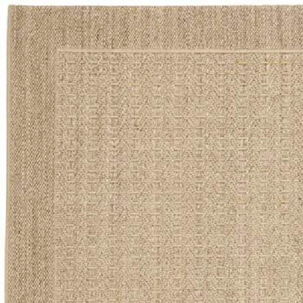 Desert Sand Geometric Sisal 6' x 9' Non-Slip Area Rug