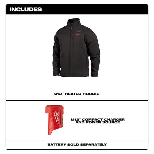 Milwaukee 204B-21L M12 Heated Toughshell Black Jacket Kit - Large