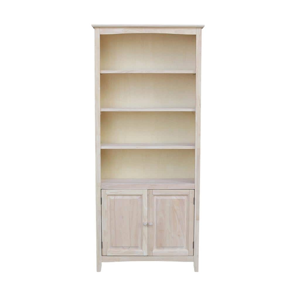 International Concepts 72 in. Unfinished Wood 6shelf Standard Bookcase