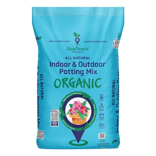 NEARSOURCE ORGANICS Organic Indoor and Outdoor Potting Soil Mix 32
