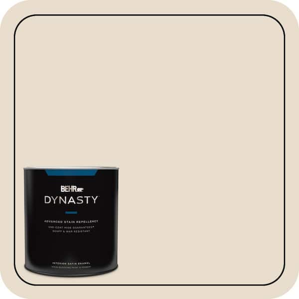 BEHR DYNASTY 1 qt. #YL-W12 Antique White Satin Enamel Interior Stain-Blocking Paint & Primer