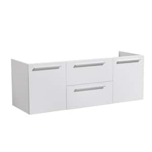 Opulento 54 in. Double Bathroom Vanity Cabinet Only in White