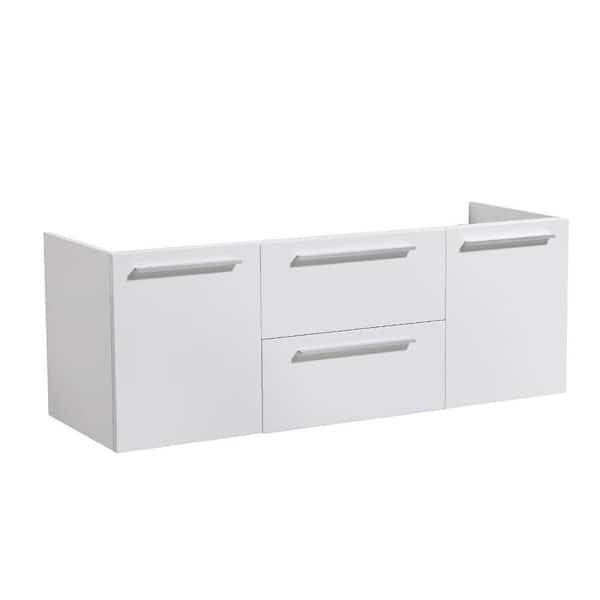 Fresca Opulento 54 in. Double Bathroom Vanity Cabinet Only in White