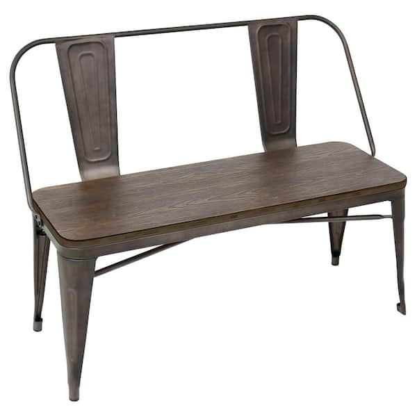 dark espresso dining bench